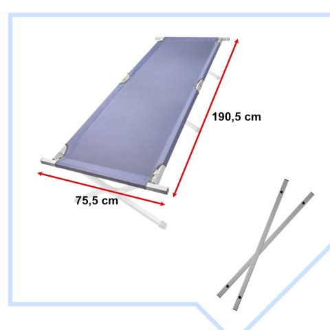 Łóżko polowe LUARO składane turystyczne kanadyjka XXL niebieskie 150kg Kik Sp. z o. o. Sp. k.