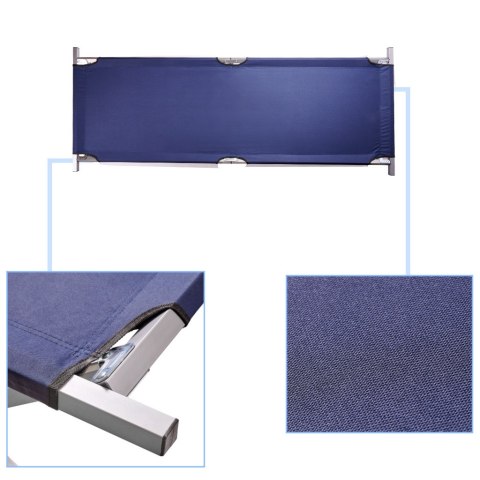 Łóżko polowe LUARO składane turystyczne kanadyjka XXL niebieskie 150kg Kik Sp. z o. o. Sp. k.