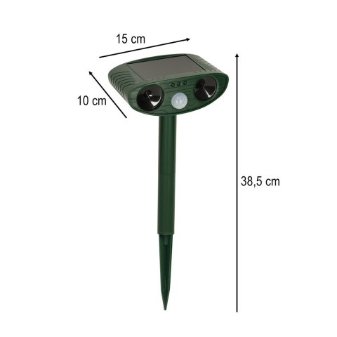 Odstraszacz solarny kretów na gryzonie kuny koty ptaki myszy szczury ultradźwięki czujnik ruchu Kik Sp. z o. o. Sp. k.
