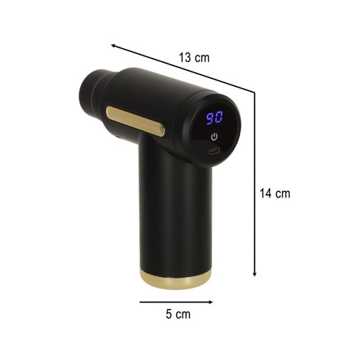 Pistolet do masażu masażer do pleców ciała LED 4w1 czarny Kik Sp. z o. o. Sp. k.
