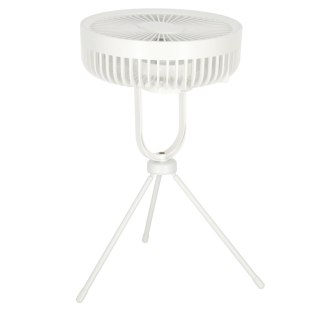 Wentylator biurkowy wiatrak stojący bezprzewodowy USB na pilot z lampką 4 poziomy mocy 18cm biały Kik Sp. z o. o. Sp. k.