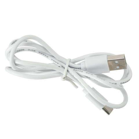 Wentylator biurkowy wiatrak stojący bezprzewodowy USB na pilot z lampką 4 poziomy mocy 18cm biały Kik Sp. z o. o. Sp. k.