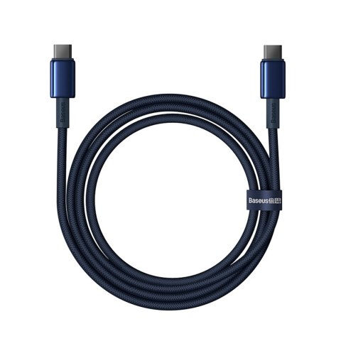 Kabel przewód Tungsten Gold USB-C - USB-C 100W 1m - granatowy BASEUS
