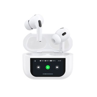 Słuchawki U19 douszne TWS bezprzewodowe Bluetooth 5.3 z wyświetlaczem LED - białe DUDAO