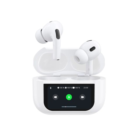 Słuchawki U19 douszne TWS bezprzewodowe Bluetooth 5.3 z wyświetlaczem LED - białe DUDAO
