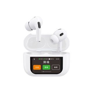 Słuchawki U19 douszne TWS bezprzewodowe Bluetooth 5.3 z wyświetlaczem LED - białe DUDAO