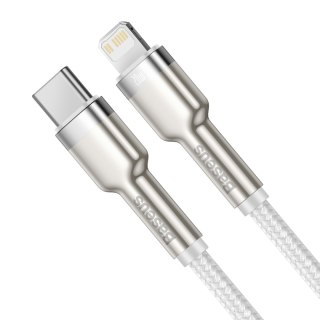 Kabel przewód do iPhone USB-C - Lightning Series Metal Data 20W PD 2m - biały BASEUS