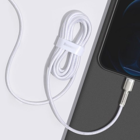 Kabel przewód do iPhone USB-C - Lightning Series Metal Data 20W PD 2m - biały BASEUS