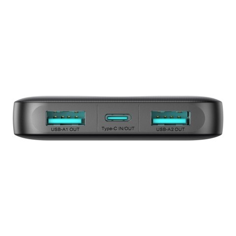 Powerbank JR-PBF12 10000mAh 2.4A 2x USB-A 1x USB-C - czarny JOYROOM