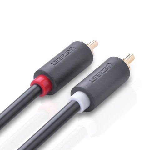 Kabel przewód audio 2RCA (męski) - 2RCA (męski) 2m - szary UGREEN