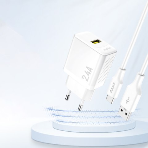 Ładowarka sieciowa 2.4A USB-A - biała DUDAO