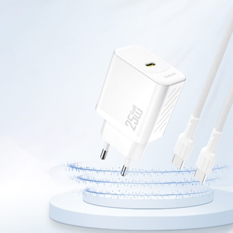 Ładowarka sieciowa 25W GaN USB-C - biała DUDAO