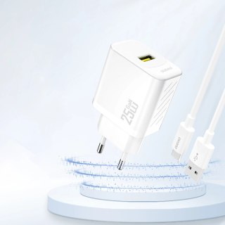 Ładowarka sieciowa GaN 25W USB-A - biała DUDAO