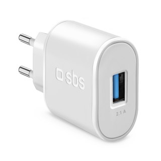 Ładowarka sieciowa USB-A 10W - biała SBS