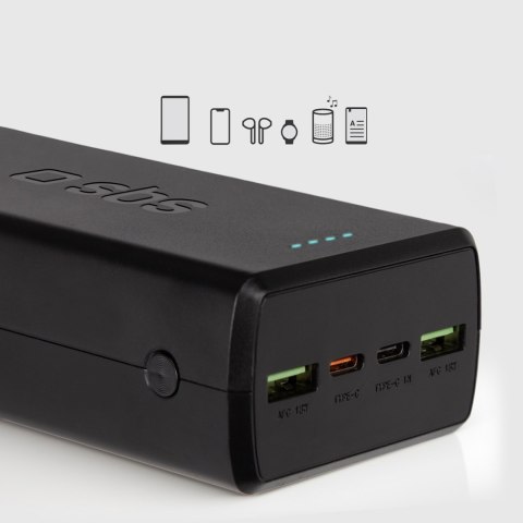 Powerbank 30000 mAh USB-C USB-A - czarny SBS