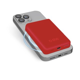 Powerbank 5000 mAh MagSafe - czerwony SBS