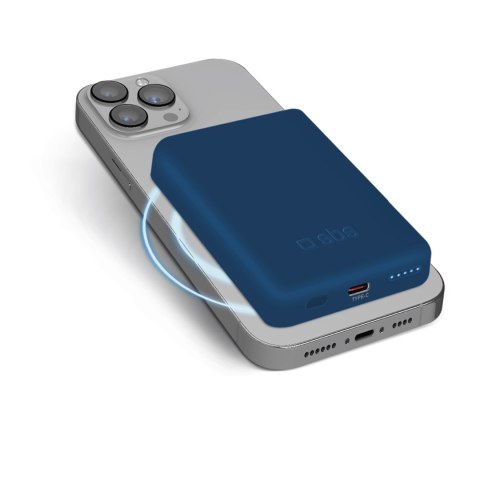Powerbank 5000 mAh MagSafe - niebieski SBS