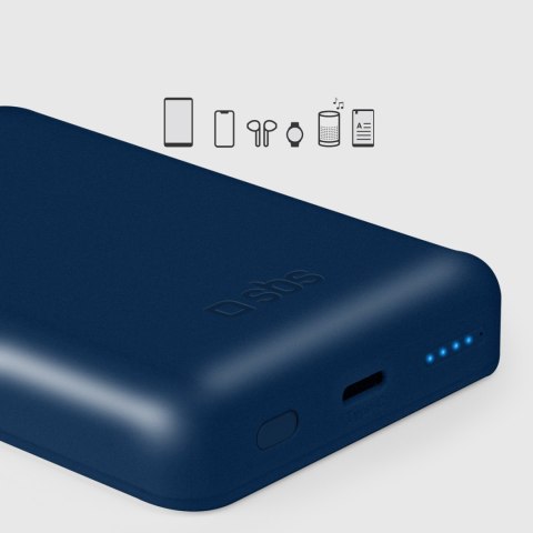 Powerbank 5000 mAh MagSafe - niebieski SBS