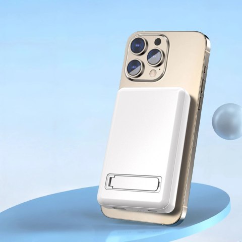 Powerbank K14S+ 10000mAh z podstawką 20W USB-A / USB-C / MagSafe - biały DUDAO