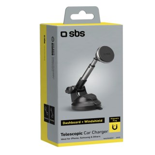 Uchwyt samochodowy na smartfona teleskopowy MagSafe - czarny SBS