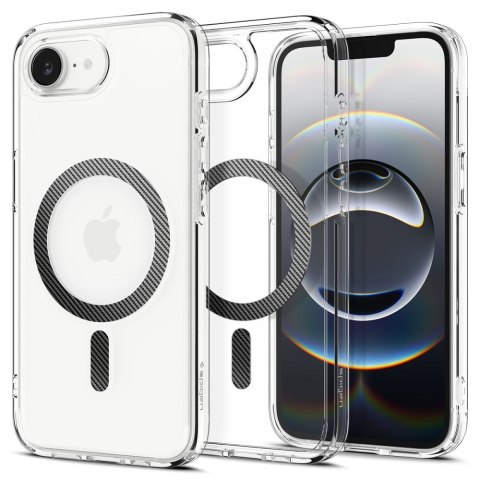 Etui case na iPhone 16e Carbon Fiber Ultra Hybrid MagSafe - przezroczyste SPIGEN
