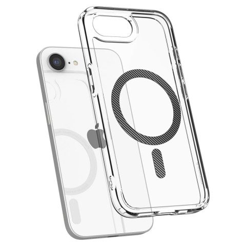 Etui case na iPhone 16e Carbon Fiber Ultra Hybrid MagSafe - przezroczyste SPIGEN