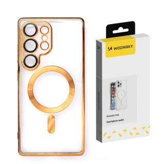 Etui pokrowiec na Samsung Galaxy S24 FE Electroplated Magsafe - złote WOZINSKY
