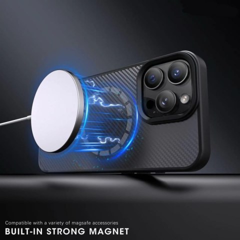 Etui ochronne na Samsung Galaxy S25+ Carbon Fibre Case z MagSafe - szare