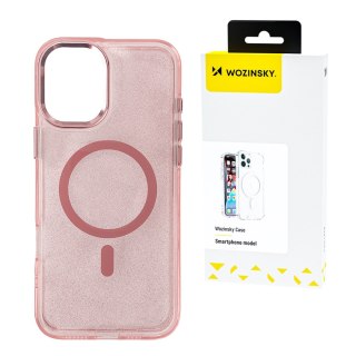 Etui pokrowiec na Samsung Galaxy S25 Glitter Case - różowe z brokatem WOZINSKY