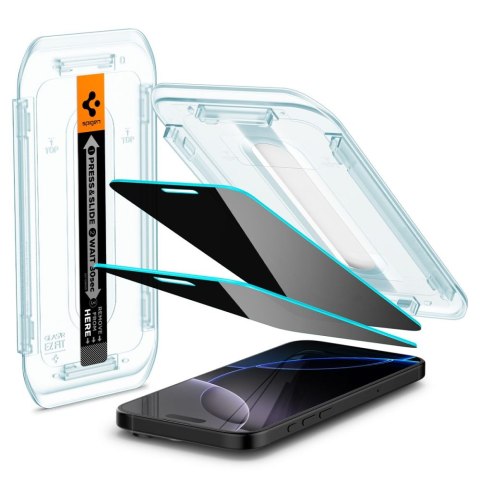Szkło hartowane na iPhone 16 Pro Glas.tR EZ Fit Privacy - 2 szt. SPIGEN