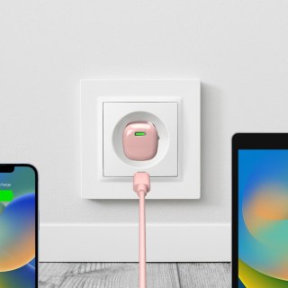 Ładowarka sieciowa USB-C GaN 20W - różowa PURO