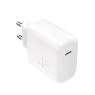 Ładowarka sieciowa kompaktowa USB-C 45W - biała PURO
