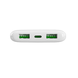 Powerbank 10000mAh USBA USB-C 22.5W - biały PURO