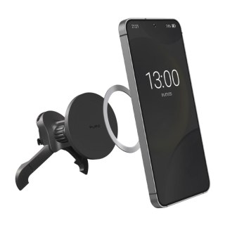 Uchwyt samochodowy magnetyczny do smartfona na kratkę regulowany MagSafe - czarny PURO