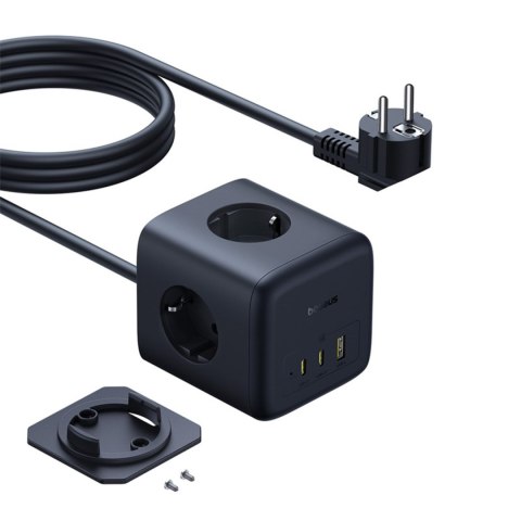 Listwa zasilająca kostka USB-A USB-C gniazdo EU 67W 1.5m BASEUS