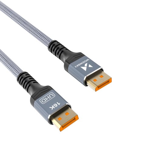 Kabel przewód DisplayPort z ceryfikatem VESA 80 Gb/s 16K HDR HDCP DSC 1m - czarny
