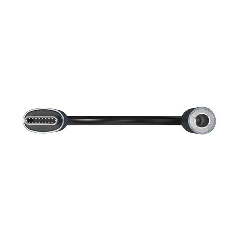 Adapter przejściówka USB-C - mini jack 3.5mm - czarny WOZINSKY