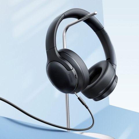 Słuchawki bezprzewodowe nauszne mocny bas Bass BH1 Bluetooth - czarne BASEUS