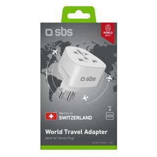 Adapter sieciowy podróżny CH Szwajcaria - biały SBS