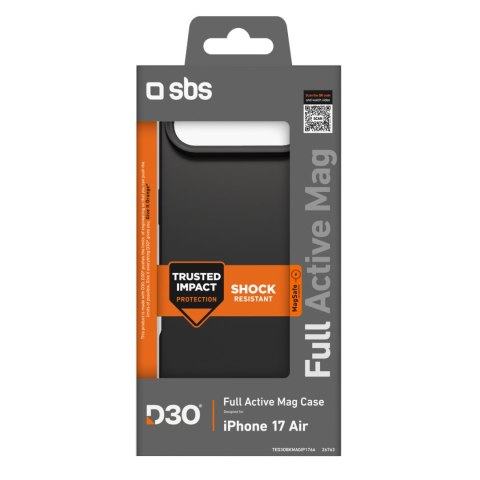 Etui case na iPhone 17 Air z technologią D3O Full Active Mag - czarne