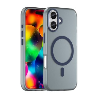 Etui case na iPhone 17 Magnetic Abrasive MagSafe - matowe niebieskie HURTEL