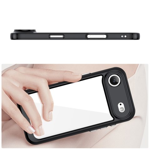 Etui case pokrowiec na iPhone 17 Air Outer Space - czarne przezroczyste