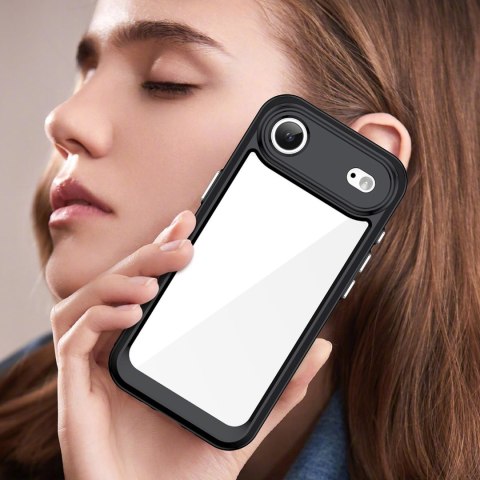 Etui case pokrowiec na iPhone 17 Air Outer Space - czarne przezroczyste