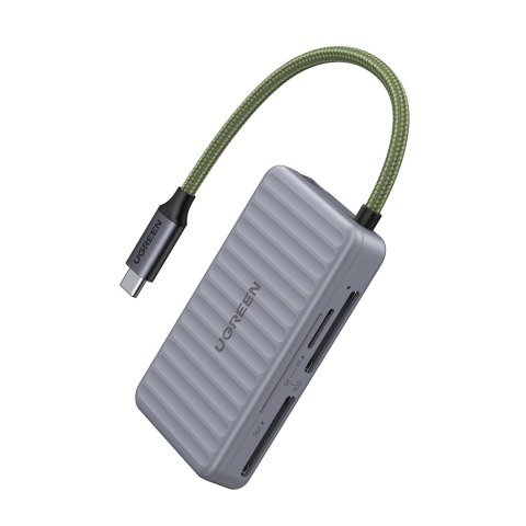 Czytnik kart pamięci SD microSD USB-C - szary UGREEN