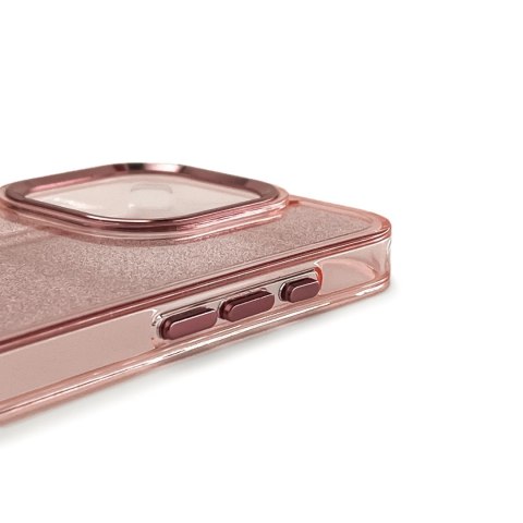 Etui brokatowe na Samsung Galaxy S25 Edge Glitter Case - różowe HURTEL