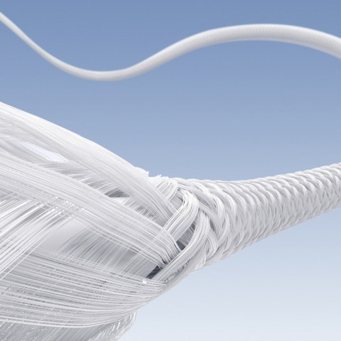 Kabel przewód S-A28 z oplotem USB-C 60W 2m - biały