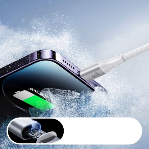 Kabel przewód S-A28 z oplotem USB-C - Lightning 30W 1m - biały JOYROOM