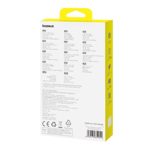 Kabel przewód USB-A - USB-C Pudding Series 100W 2m - czarny BASEUS