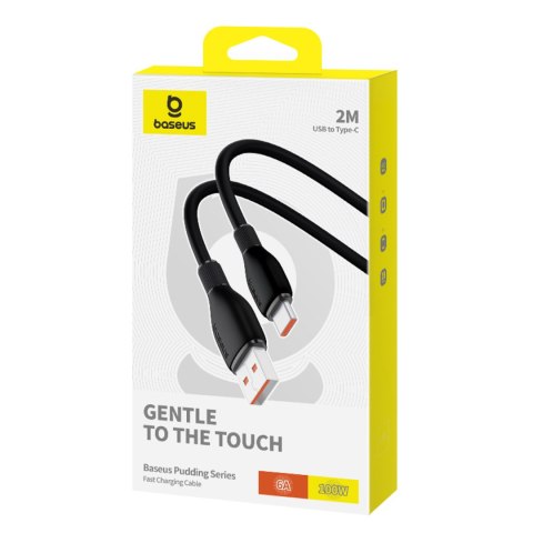 Kabel przewód USB-A - USB-C Pudding Series 100W 2m - czarny BASEUS