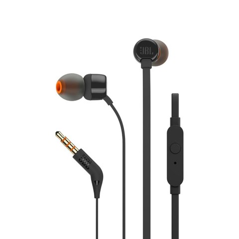 Słuchawki przewodowe douszne z pilotem JBL Tune 110 mini jack 3.5mm - czarne JBL